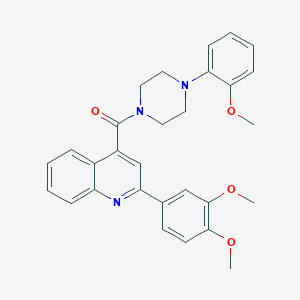 [2-(3,4-Dimethoxyphenyl)-4-quinolyl][4-(2-methoxyphenyl)piperazino]methanone