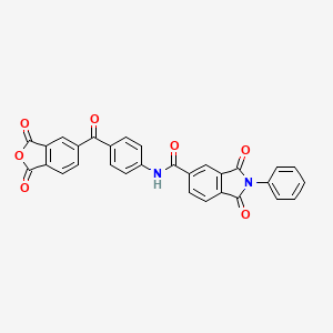 N-{4-[(1,3-dioxo-1,3-dihydro-2-benzofuran-5-yl)carbonyl]phenyl}-1,3-dioxo-2-phenyl-2,3-dihydro-1H-isoindole-5-carboxamide