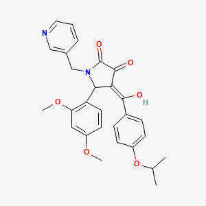 5-(2,4-dimethoxyphenyl)-3-hydroxy-4-{[4-(propan-2-yloxy)phenyl]carbonyl}-1-(pyridin-3-ylmethyl)-1,5-dihydro-2H-pyrrol-2-one