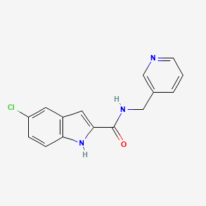 5-chloro-N-(pyridin-3-ylmethyl)-1H-indole-2-carboxamide