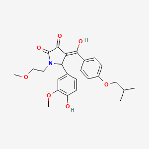 3-hydroxy-5-(4-hydroxy-3-methoxyphenyl)-1-(2-methoxyethyl)-4-{[4-(2-methylpropoxy)phenyl]carbonyl}-1,5-dihydro-2H-pyrrol-2-one