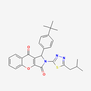 1-(4-Tert-butylphenyl)-2-[5-(2-methylpropyl)-1,3,4-thiadiazol-2-yl]-1,2-dihydrochromeno[2,3-c]pyrrole-3,9-dione