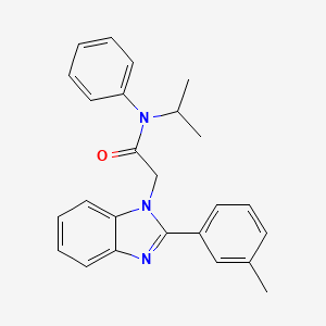 molecular formula C25H25N3O B11119696 2-[2-(3-methylphenyl)-1H-benzimidazol-1-yl]-N-phenyl-N-(propan-2-yl)acetamide 