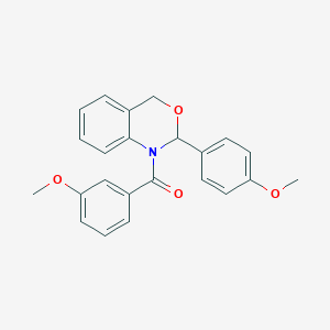 (3-methoxyphenyl)[2-(4-methoxyphenyl)-2H-3,1-benzoxazin-1(4H)-yl]methanone