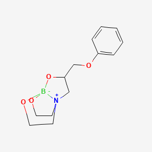 molecular formula C13H18BNO4 B11119742 [1-{bis[2-(hydroxy-kappaO)ethyl]amino-kappaN}-3-phenoxypropan-2-olato(3-)-kappaO]boron 