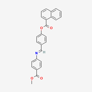 4-[(E)-{[4-(methoxycarbonyl)phenyl]imino}methyl]phenyl naphthalene-1-carboxylate