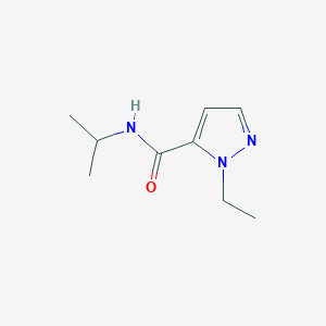 molecular formula C9H15N3O B11119776 1-Ethyl-N-(propan-2-YL)-1H-pyrazole-5-carboxamide 