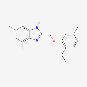 4,6-dimethyl-2-{[5-methyl-2-(propan-2-yl)phenoxy]methyl}-1H-benzimidazole