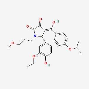 5-(3-ethoxy-4-hydroxyphenyl)-3-hydroxy-1-(3-methoxypropyl)-4-{[4-(propan-2-yloxy)phenyl]carbonyl}-1,5-dihydro-2H-pyrrol-2-one