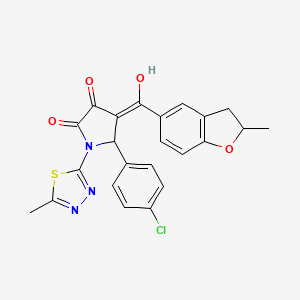 5-(4-chlorophenyl)-3-hydroxy-4-[(2-methyl-2,3-dihydro-1-benzofuran-5-yl)carbonyl]-1-(5-methyl-1,3,4-thiadiazol-2-yl)-1,5-dihydro-2H-pyrrol-2-one