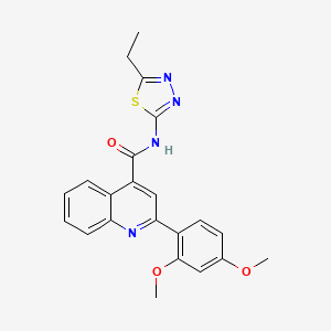 2-(2,4-dimethoxyphenyl)-N-(5-ethyl-1,3,4-thiadiazol-2-yl)quinoline-4-carboxamide