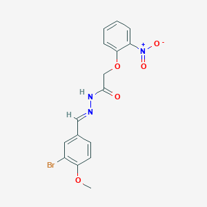 molecular formula C16H14BrN3O5 B11119841 N'-[(E)-(3-bromo-4-methoxyphenyl)methylidene]-2-(2-nitrophenoxy)acetohydrazide 