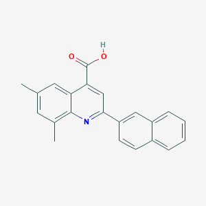 molecular formula C22H17NO2 B11119855 6,8-Dimethyl-2-(naphthalen-2-yl)quinoline-4-carboxylic acid 