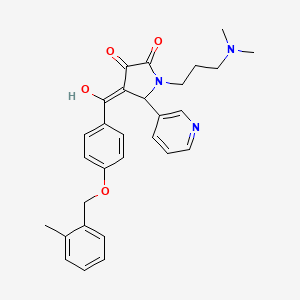 1-[3-(dimethylamino)propyl]-3-hydroxy-4-({4-[(2-methylbenzyl)oxy]phenyl}carbonyl)-5-(pyridin-3-yl)-1,5-dihydro-2H-pyrrol-2-one