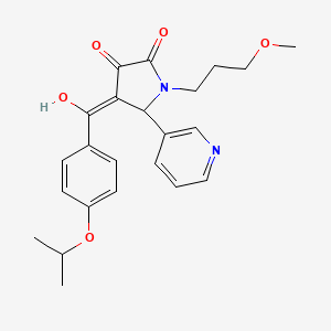 3-hydroxy-1-(3-methoxypropyl)-4-{[4-(propan-2-yloxy)phenyl]carbonyl}-5-(pyridin-3-yl)-1,5-dihydro-2H-pyrrol-2-one