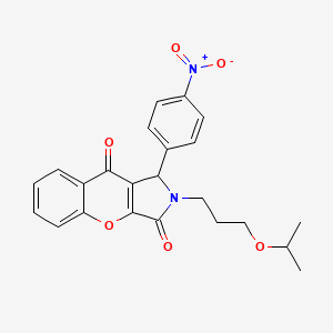 1-(4-Nitrophenyl)-2-[3-(propan-2-yloxy)propyl]-1,2-dihydrochromeno[2,3-c]pyrrole-3,9-dione