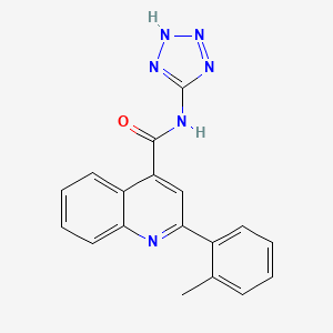 molecular formula C18H14N6O B11119922 2-(2-methylphenyl)-N-(1H-tetrazol-5-yl)quinoline-4-carboxamide 