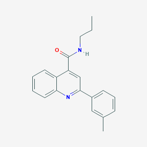 molecular formula C20H20N2O B11119937 2-(3-methylphenyl)-N-propylquinoline-4-carboxamide 