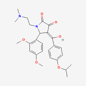 5-(2,4-dimethoxyphenyl)-1-[2-(dimethylamino)ethyl]-3-hydroxy-4-{[4-(propan-2-yloxy)phenyl]carbonyl}-1,5-dihydro-2H-pyrrol-2-one