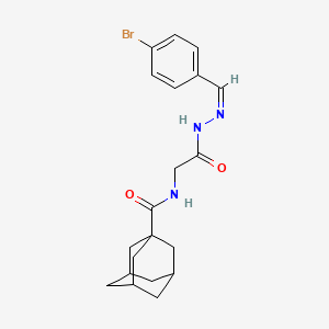 molecular formula C20H24BrN3O2 B11119950 N-({N'-[(Z)-(4-Bromophenyl)methylidene]hydrazinecarbonyl}methyl)adamantane-1-carboxamide 