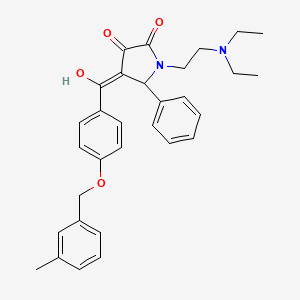 1-[2-(diethylamino)ethyl]-3-hydroxy-4-({4-[(3-methylbenzyl)oxy]phenyl}carbonyl)-5-phenyl-1,5-dihydro-2H-pyrrol-2-one