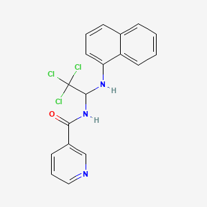 N-[2,2,2-trichloro-1-(naphthalen-1-ylamino)ethyl]pyridine-3-carboxamide