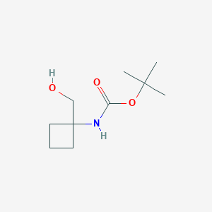 molecular formula C10H19NO3 B111200 tert-Butyl (1-(hydroxymethyl)cyclobutyl)carbamate CAS No. 1142211-17-3