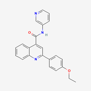 molecular formula C23H19N3O2 B11120008 2-(4-ethoxyphenyl)-N-(pyridin-3-yl)quinoline-4-carboxamide 