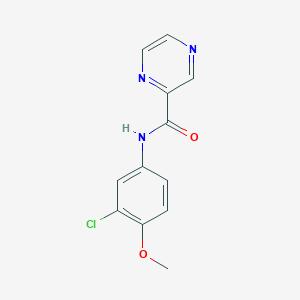 molecular formula C12H10ClN3O2 B11120023 N-(3-chloro-4-methoxyphenyl)pyrazine-2-carboxamide 