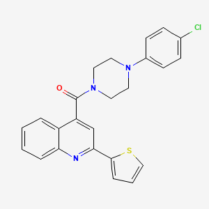 [4-(4-Chlorophenyl)piperazin-1-yl][2-(thiophen-2-yl)quinolin-4-yl]methanone