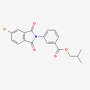 2-methylpropyl 3-(5-bromo-1,3-dioxo-1,3-dihydro-2H-isoindol-2-yl)benzoate