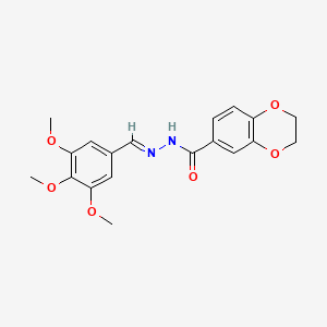 N'-[(E)-(3,4,5-trimethoxyphenyl)methylidene]-2,3-dihydro-1,4-benzodioxine-6-carbohydrazide