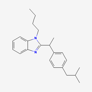 molecular formula C23H30N2 B11120077 1-butyl-2-{1-[4-(2-methylpropyl)phenyl]ethyl}-1H-benzimidazole 