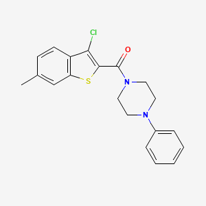 (3-Chloro-6-methyl-1-benzothiophen-2-yl)(4-phenylpiperazin-1-yl)methanone