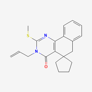 2-(methylsulfanyl)-3-(prop-2-en-1-yl)-3H-spiro[benzo[h]quinazoline-5,1'-cyclopentan]-4(6H)-one