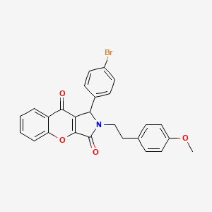 molecular formula C26H20BrNO4 B11120119 1-(4-Bromophenyl)-2-[2-(4-methoxyphenyl)ethyl]-1,2-dihydrochromeno[2,3-c]pyrrole-3,9-dione 