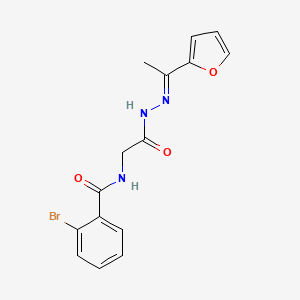 2-Bromo-N-({N'-[(1E)-1-(furan-2-YL)ethylidene]hydrazinecarbonyl}methyl)benzamide