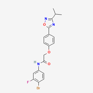 N-(4-bromo-3-fluorophenyl)-2-{4-[3-(propan-2-yl)-1,2,4-oxadiazol-5-yl]phenoxy}acetamide