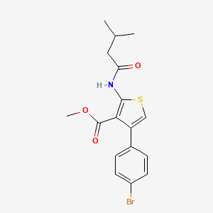 molecular formula C17H18BrNO3S B11120153 Methyl 4-(4-bromophenyl)-2-[(3-methylbutanoyl)amino]thiophene-3-carboxylate 