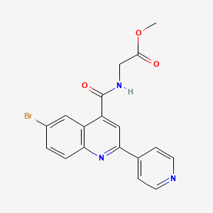 Methyl 2-{[6-bromo-2-(pyridin-4-YL)quinolin-4-YL]formamido}acetate