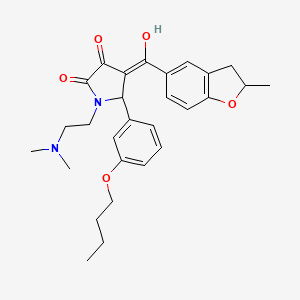 5-(3-butoxyphenyl)-1-[2-(dimethylamino)ethyl]-3-hydroxy-4-[(2-methyl-2,3-dihydro-1-benzofuran-5-yl)carbonyl]-1,5-dihydro-2H-pyrrol-2-one