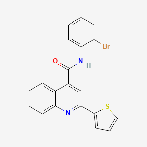 molecular formula C20H13BrN2OS B11120163 N-(2-bromophenyl)-2-(thiophen-2-yl)quinoline-4-carboxamide 