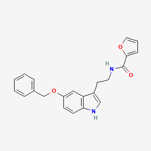 molecular formula C22H20N2O3 B11120167 N-{2-[5-(Benzyloxy)-1H-indol-3-YL]ethyl}furan-2-carboxamide 