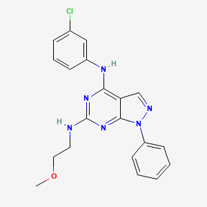 molecular formula C20H19ClN6O B11120169 N4-(3-chlorophenyl)-N6-(2-methoxyethyl)-1-phenyl-1H-pyrazolo[3,4-d]pyrimidine-4,6-diamine 