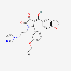 3-hydroxy-1-[3-(1H-imidazol-1-yl)propyl]-4-[(2-methyl-2,3-dihydro-1-benzofuran-5-yl)carbonyl]-5-[3-(prop-2-en-1-yloxy)phenyl]-1,5-dihydro-2H-pyrrol-2-one