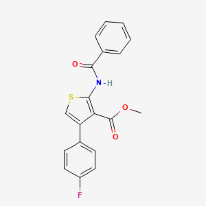 molecular formula C19H14FNO3S B11120186 Methyl 2-benzamido-4-(4-fluorophenyl)thiophene-3-carboxylate 