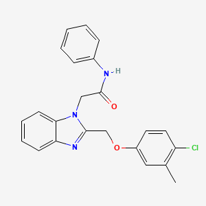 2-{2-[(4-chloro-3-methylphenoxy)methyl]-1H-benzimidazol-1-yl}-N-phenylacetamide