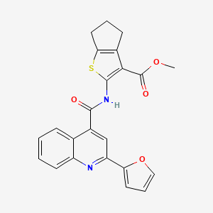 methyl 2-({[2-(furan-2-yl)quinolin-4-yl]carbonyl}amino)-5,6-dihydro-4H-cyclopenta[b]thiophene-3-carboxylate