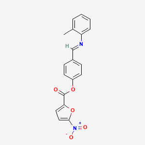 4-{(E)-[(2-methylphenyl)imino]methyl}phenyl 5-nitrofuran-2-carboxylate