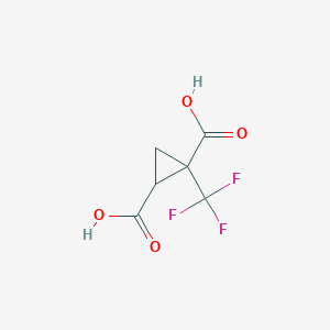 molecular formula C6H5F3O4 B11120247 1-(trifluoromethyl)cyclopropane-1,2-dicarboxylic Acid 